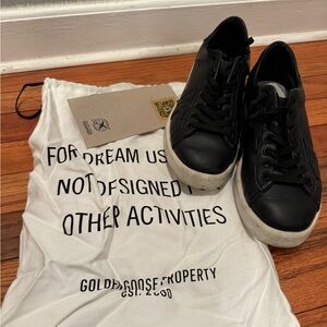 Golden Goose Black Leather Sneakers